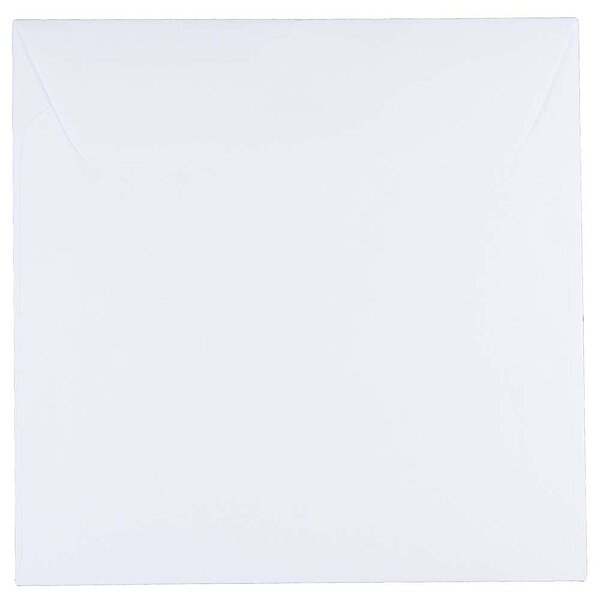 JAM PAPER Square Invitation Envelopes - White - Gummed Seal - 25/Pack