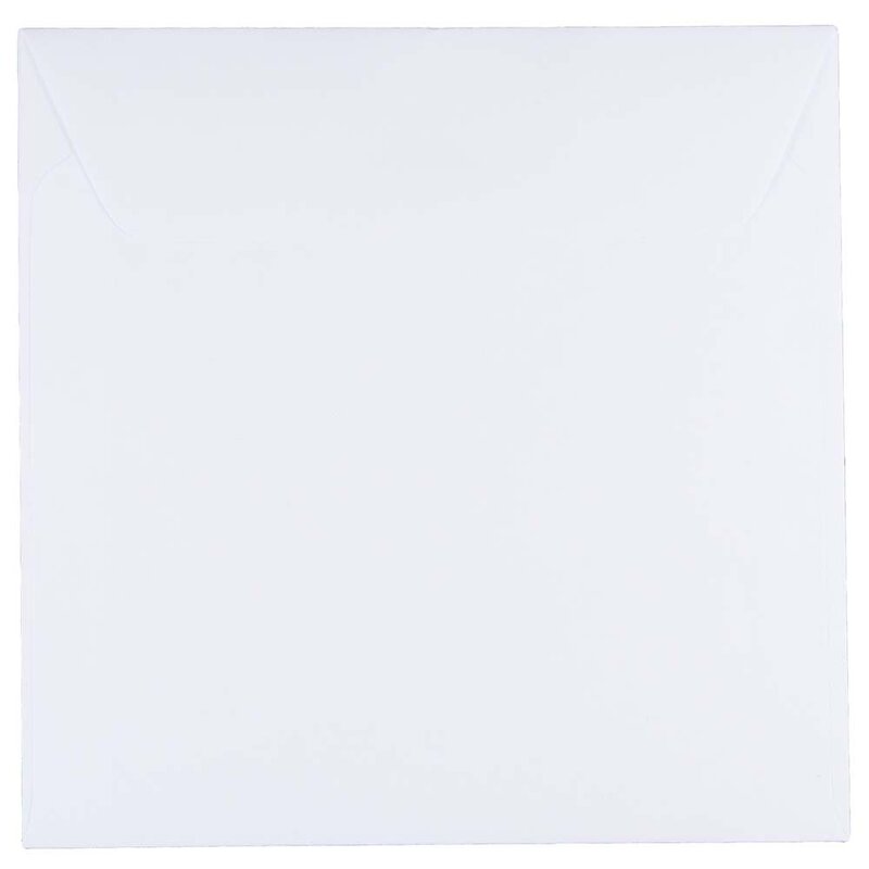JAM PAPER Square Invitation Envelopes - White - Gummed Seal - 25/Pack
