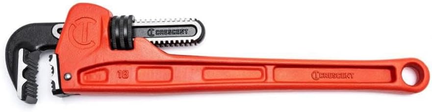 Crescent Cast Iron K9 Jaw Pipe Wrench - Hand Tool for Home Improvement, Mechanic, Plumbing & Repair - 18" - CIPW18
