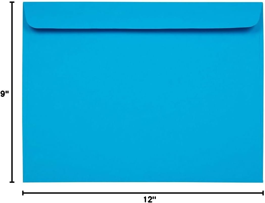 JAM Paper 9 x 12 Booklet Envelopes with Gummed Seal