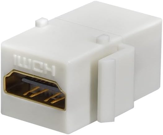 Monoprice 106852 Keystone Jack HDMI Female to Female Coupler Adapter, White 1 Count (Pack of 1)