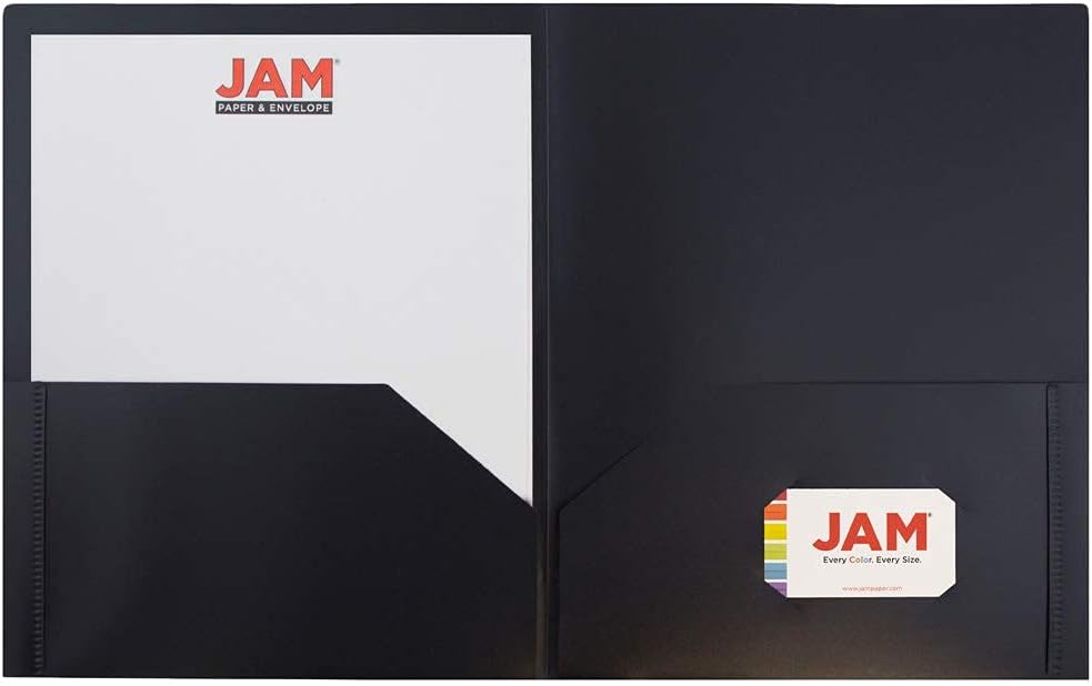 JAM Paper Plastic 2-Pocket POP Folders