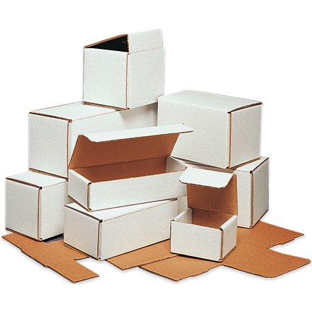 Partners Brand White Corrugated Mailers, 5in x 5in x 3in, Pack Of 50