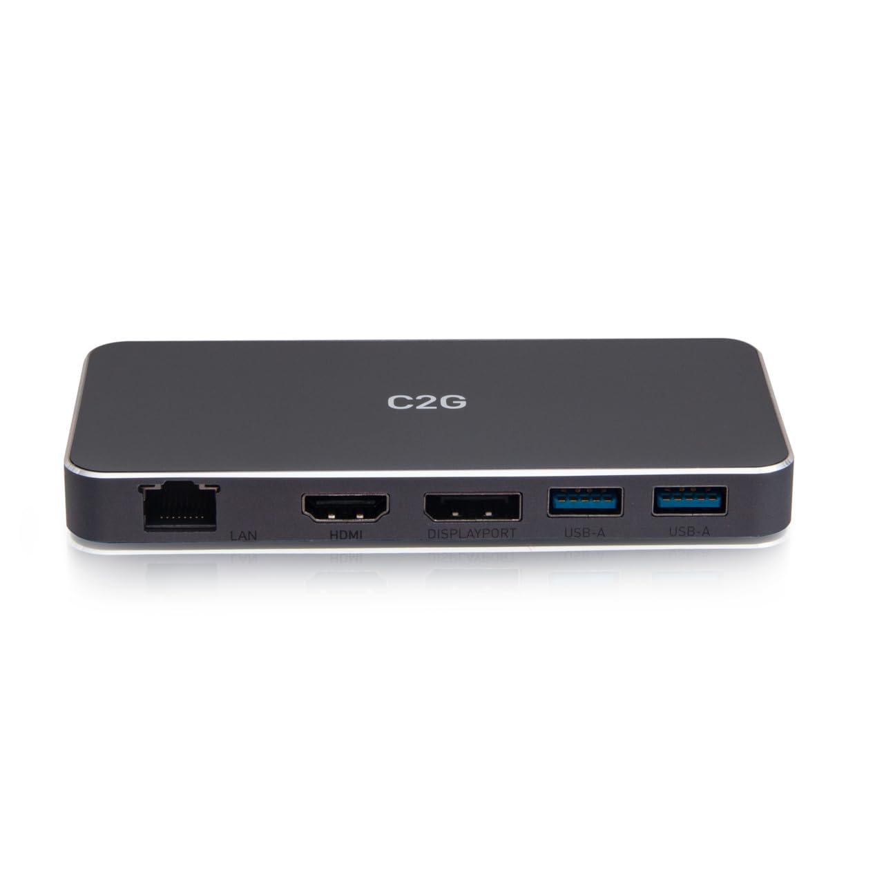 C2G USB C DUAL DISPLAY MST DP/HDMI RJ45 100W, Black
