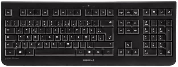 CHERRY DW 3000 - Wireless Keyboard+Mouse Combo - 4 Additional Keys - US Layout - QWERTY Keyboard - GS Approval - Black