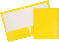 JAM PAPER Laminated Two-Pocket Glossy Presentation Folders - Letter Size