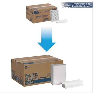 Pacific Blue Select C-Fold Paper Towel, 1-Ply, 10.1 x 10.1, White, 200/Pack, 12 Packs/Carton