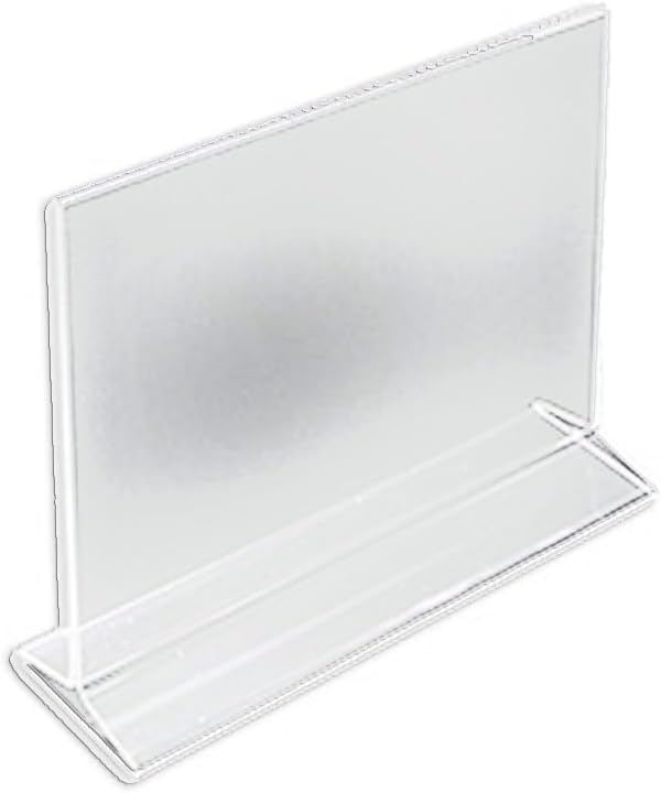 Azar Displays Top-Load Acrylic Sign Holders, Clear, Pack of 10