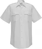 FLYING CROSS Duro Poplin Short Sleeve Shirt w/ Sewn-In Creases