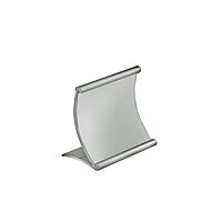 Azar Displays Metal Horizontal Curved Sign Holder, 4inH x 4inW x 3inD, Silver