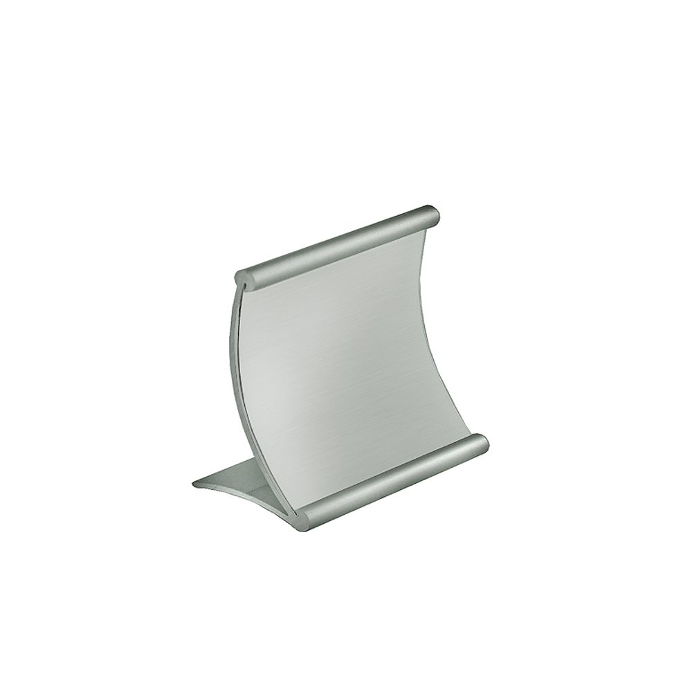 Azar Displays Metal Horizontal Curved Sign Holder, 4inH x 4inW x 3inD, Silver
