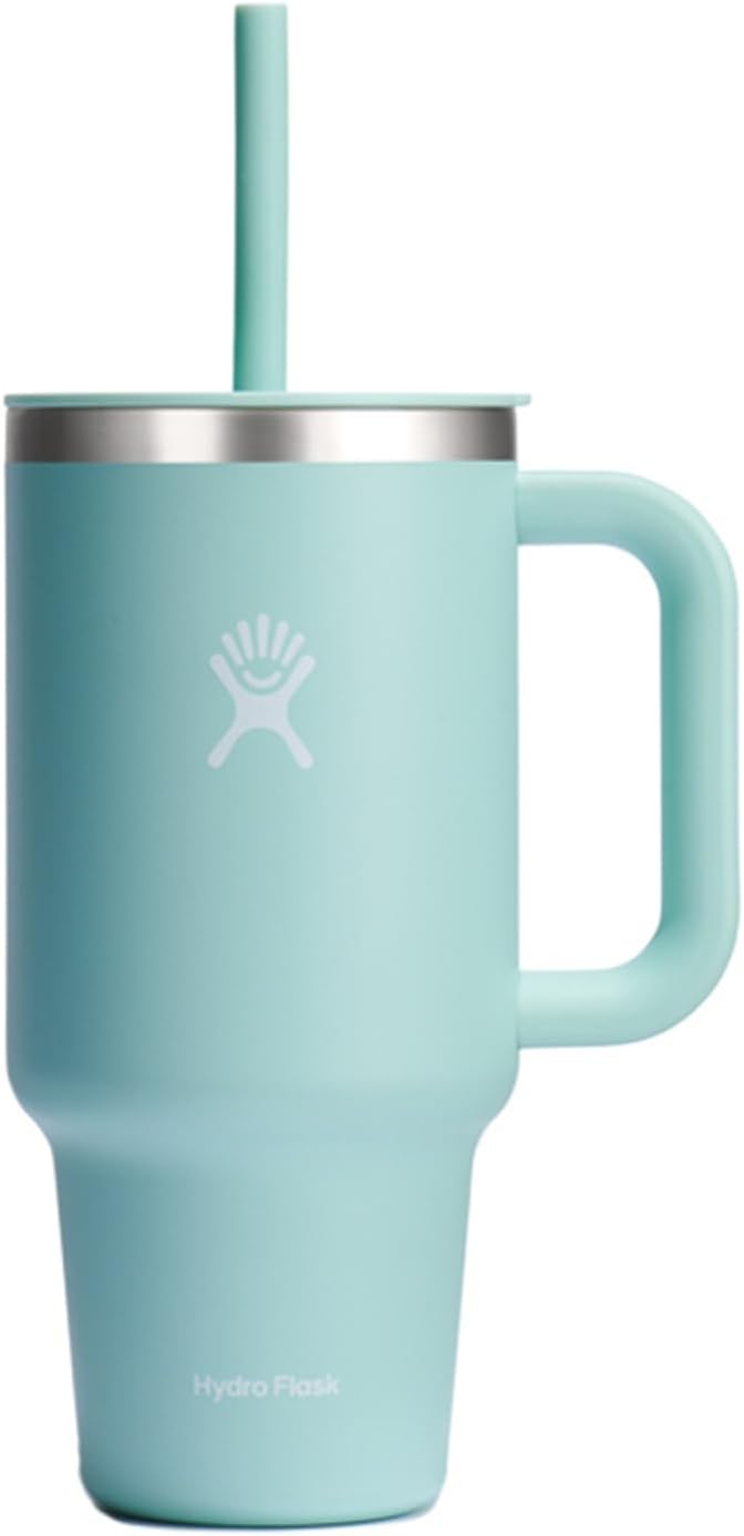 Hydro Flask Travel Tumbler with Handle, Lid and Straw - Insulated Stainless Steel