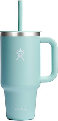 Hydro Flask Travel Tumbler with Handle, Lid and Straw - Insulated Stainless Steel