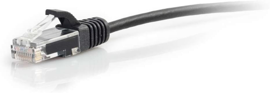 C2G/Cables to Go 01104 Cat6 Snagless Unshielded (UTP) Slim Network Patch Cable, Black (5 Feet/1.52 Meters)