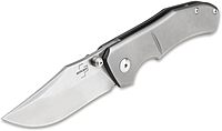 BOKER PLUS JIVE Titanium Framelock Pocket Knife, EDC Folder Sub-3 Inch D2 Clip Point Blade, Designed by Brian Efros