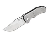BOKER PLUS JIVE Titanium Framelock Pocket Knife, EDC Folder Sub-3 Inch D2 Clip Point Blade, Designed by Brian Efros