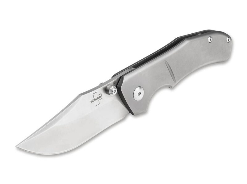BOKER PLUS JIVE Titanium Framelock Pocket Knife, EDC Folder Sub-3 Inch D2 Clip Point Blade, Designed by Brian Efros