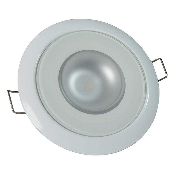 Lumitec Mirage White Bezel Exterior and Interior Flush Mount LED Down Light White Dimming Blue Dimming 113121