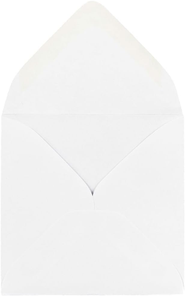 JAM PAPER Square Invitation Envelopes - White - Gummed Seal - 25/Pack