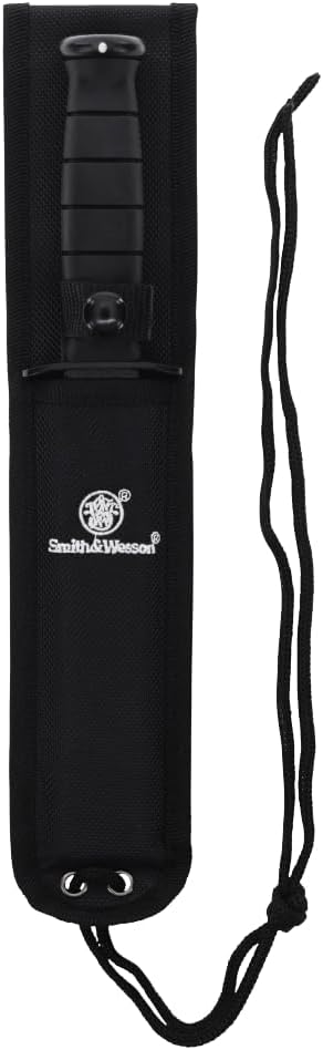 Smith & Wesson CKSUR1 10.5in High Carbon S.S. Fixed Blade Knife with 6in Bowie Blade and Rubberized Aluminum Handle
