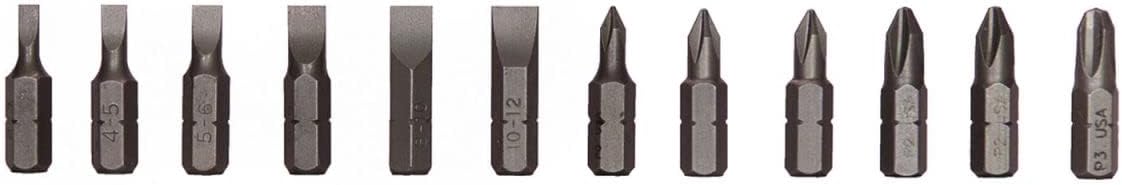 12 PC SLOTTED & PHILLIPS- BIT SET