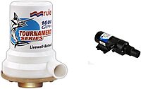 Rule 209B Marine 1600 GPH Livewell Pump and Jabsco 12V DC Macerator Waste Pump Above Ground+ Pump, 18590-2092