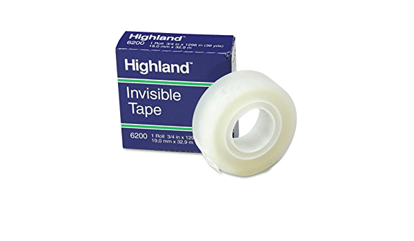 3/4in X1000 6200 HIGHLAND INVISIBLE TAPE