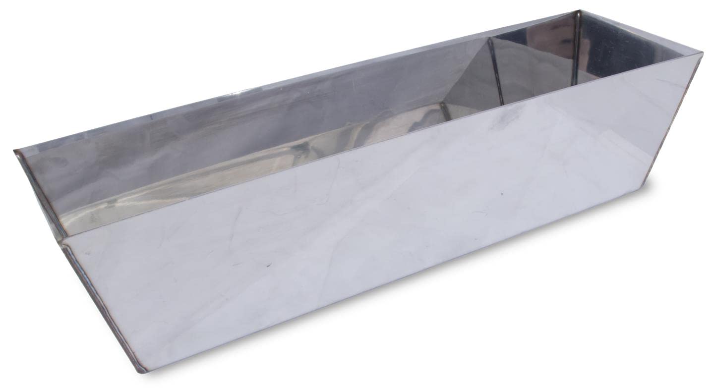 MARSHALLTOWN Heli-Arc Mud Pans, 12 Inch, Heavy Gauge Stainless Steel, Heli-Arc Welded Corners, Sheared Sides to Clean Knives