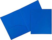 JAM Paper Heavy-Duty 2-Pocket Plastic Presentation Folders - Letter Size