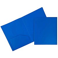 JAM Paper Heavy-Duty 2-Pocket Plastic Presentation Folders - Letter Size