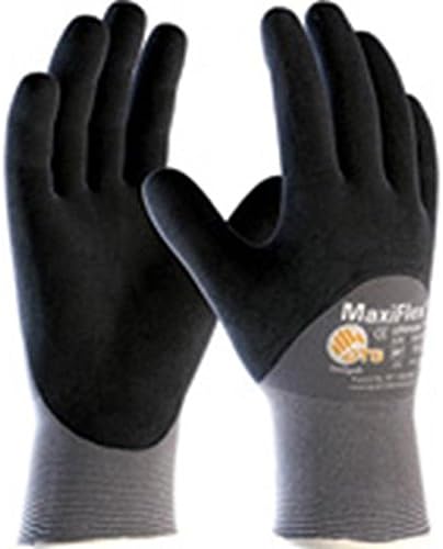 MaxiFlex Ultimate 34-875/XL Seamless Knit Nylon/Lycra Glove with Nitrile Coated Micro-Foam Grip on Palm, Fingers and Knuckles