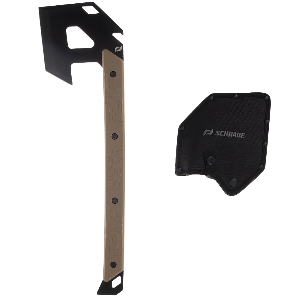 Schrade Delta Class Backdraft Axe 19.5in with a 4.75in 3Cr13 Steel Blade and G10 Handle for Outdoor Survival, Camping