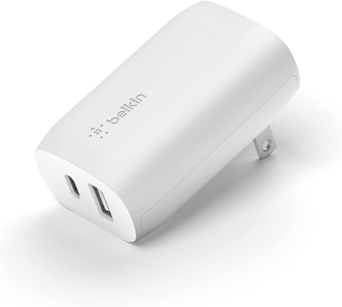 Belkin USB C Charger Block 37W - Power Delivery 25W USB-C Port + 12W USB-A Port for PPS Charging Apple iPhone 16, 16