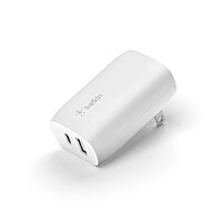 Belkin USB C Charger Block 37W - Power Delivery 25W USB-C Port + 12W USB-A Port for PPS Charging Apple iPhone 16, 16 Plus, 16 Pro, 16 Pro Max, 15 Pro, Samsung Galaxy S25,Nintendo Switch 2 & More