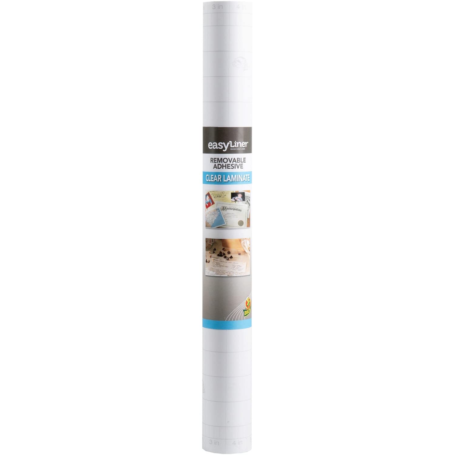 Duck Brand EasyLiner Adhesive Surfaces, 18 in x 24 ft, Clear