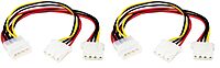 StarTech.com LP4 Power Y Splitter Cable - Molex Y Splitter (PYO2L) (Pack of 2) 1 Count (Pack of 2) LP4 to 2x LP4