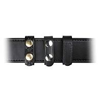 Boston Leather Top Grain Leather Belt Keeper with Brass Snaps