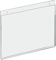 AZAR DISPLAYS U-Frame Wall-Mount Acrylic Sign Holders, Clear, Pack Of 10