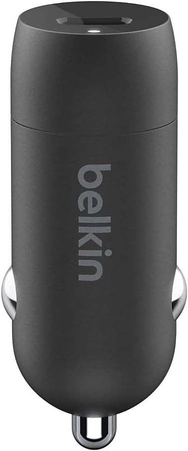 Belkin 20 Watt USB C Car Charger with Fast Charging for Apple iPhone 14, 14 Pro, 14 Pro Max, iPhone 13, 13 Pro, 13 Pro Max