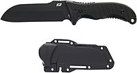 Schrade Delta Class Bedrock Sheepsfoot Fixed Blade with 10.4in Stainless Steel Blade, TPE Handle for Outdoor Survival