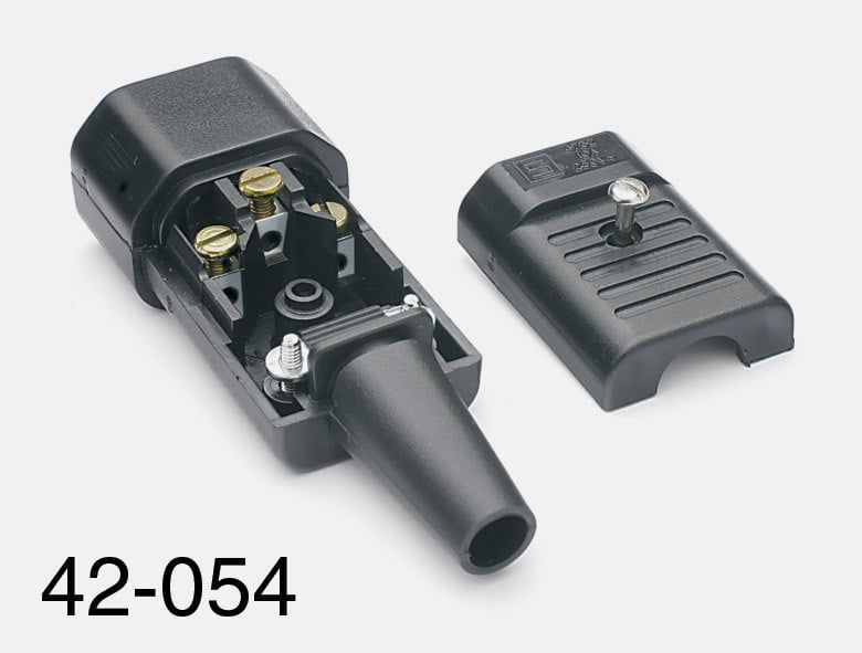 SCHURTER IEC MAINS CONNECTOR, c14 type, male cable SCHURTER IEC MAINS CONNECTOR, c14 type, male cable