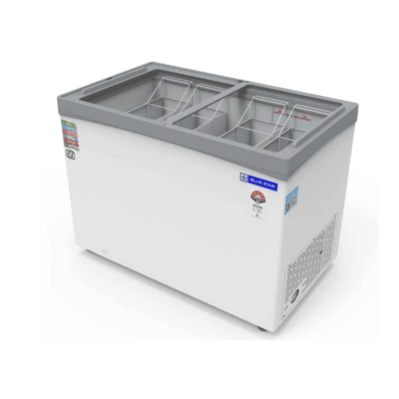 Close-up of the Blue Star 350 Litre Deep Freezer's Temperature Control Panel