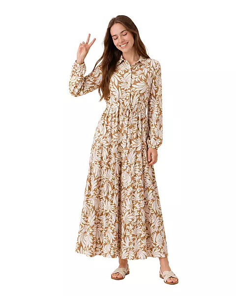 Printed Tiered Maxi Dress