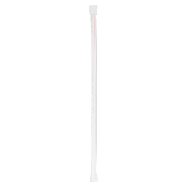 Empress Jumbo Straw Paper Wrapped 10.25" Clear Boxed 4 / 500 cs