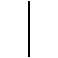 Straw, Plastic, Black, Jumbo, Unwrapped, 7.75”