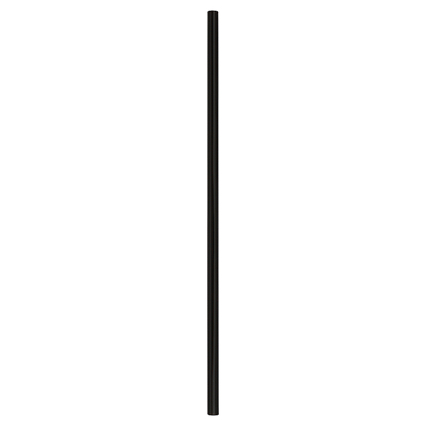 Straw, Plastic, Black, Jumbo, Unwrapped, 7.75”