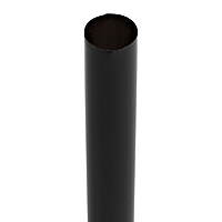 Straw, Plastic, Black, Jumbo, Unwrapped, 7.75”