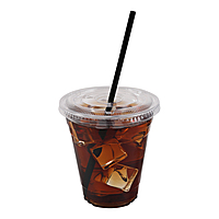 Straw, Plastic, Black, Jumbo, Unwrapped, 7.75”