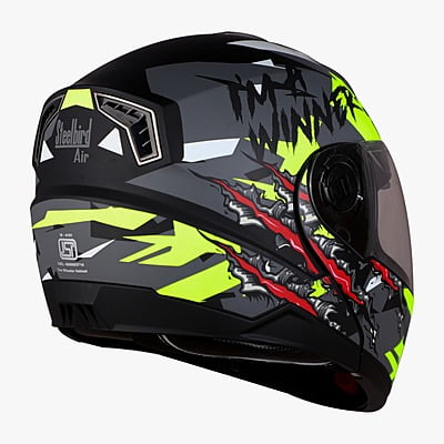 STEELBIRD SBA-7 WINNER MATT BLACK/FLUO NEON C/V (M)