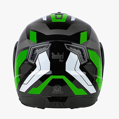 STEELBIRD SBA-7 ISS ROAD GLOSSY BLACK/GREEN C/V (M)